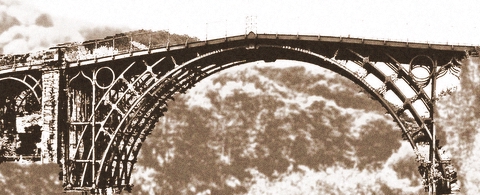 The original iron bridge in Coalbrookdale Shropshire UK (1779)